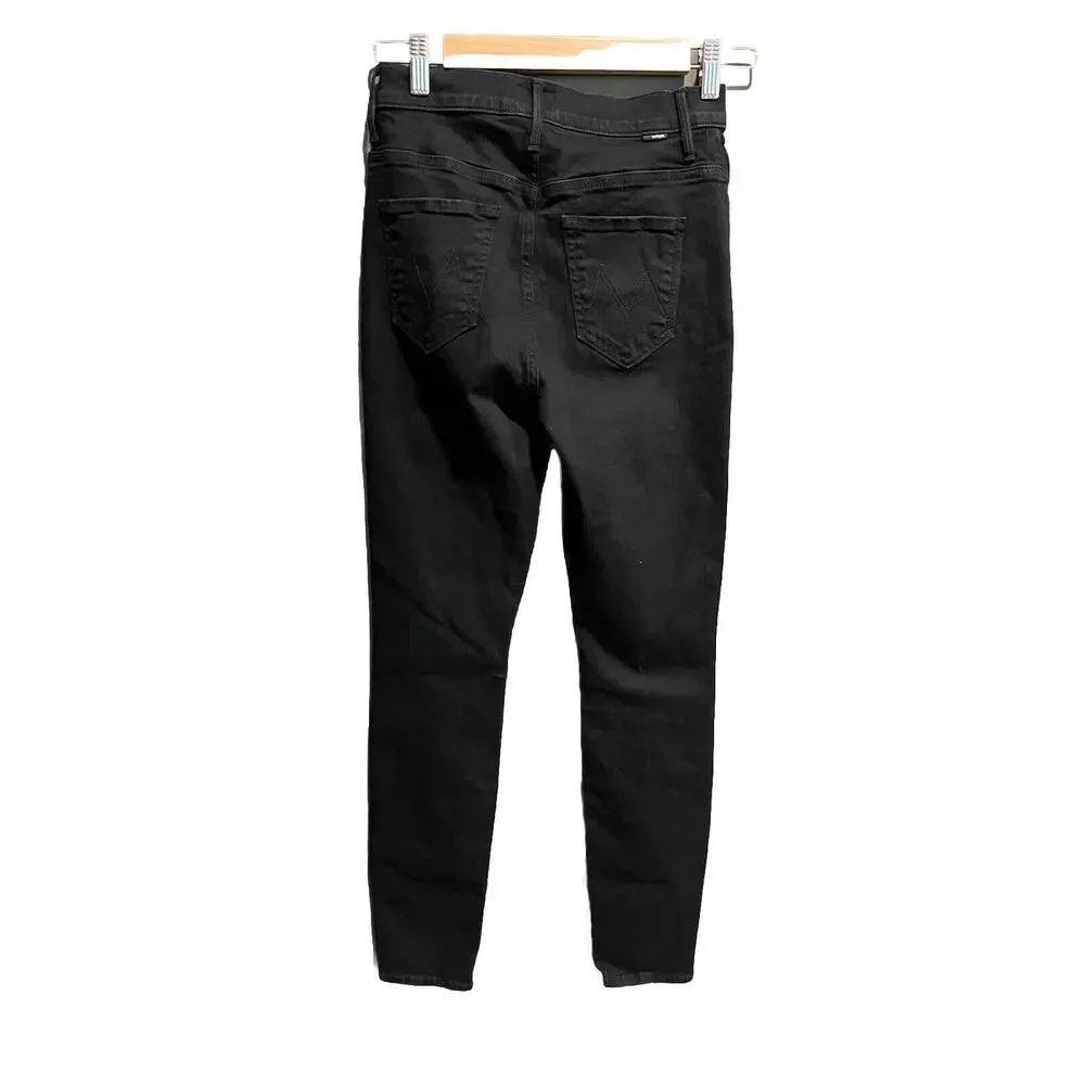 Mother The Pixie Swooner Skimp Black Exposed Button Women's‎ Jeans Size 25